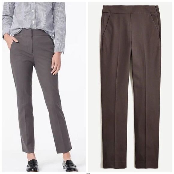 J. Crew Dark Gray Remi dress pant in bi-stretch cotton Ankle Length High Rise - Picture 1 of 10